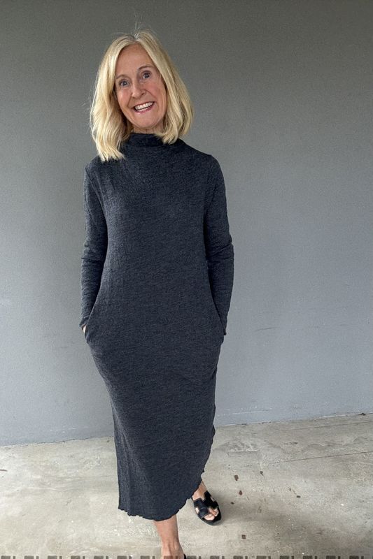 7503 By basics Bobblewool kjole med lommer