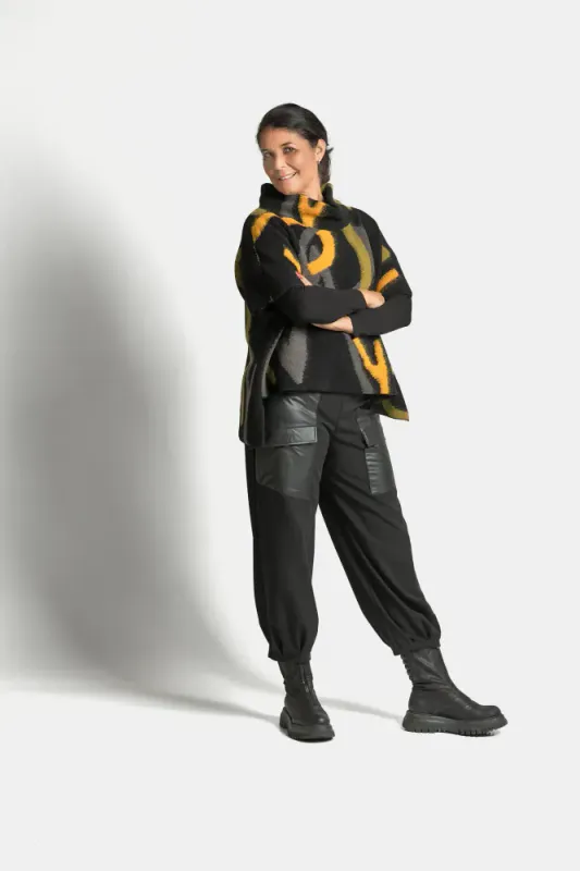 4133 My Soul bukse med skinn imitasjon vid modell