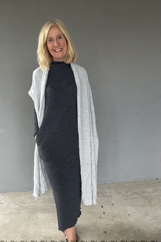 7503 By basics Bobblewool kjole med lommer