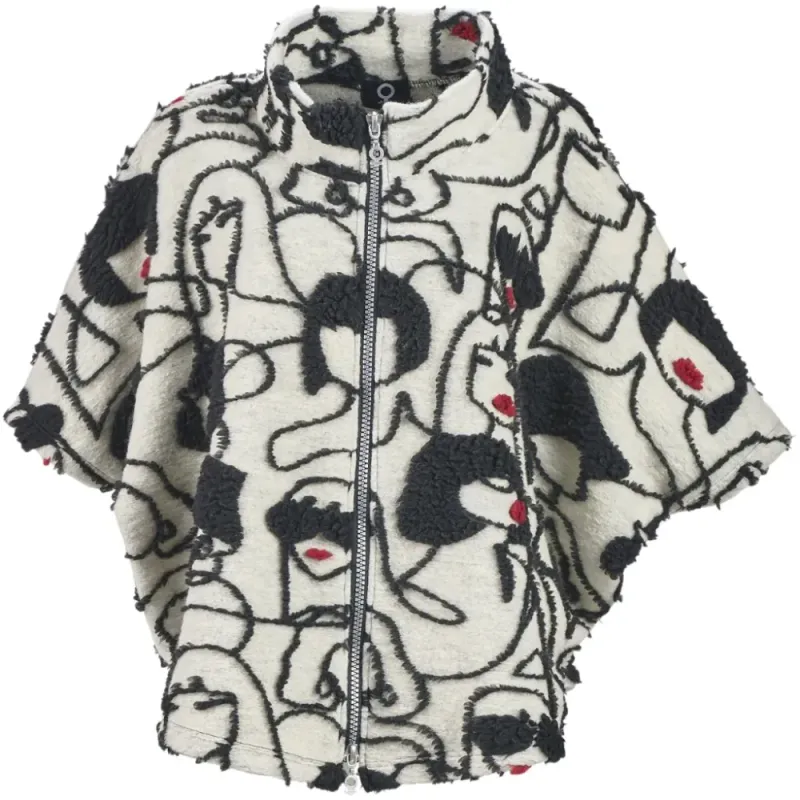 2134 poncho med glidelås fra My Soul