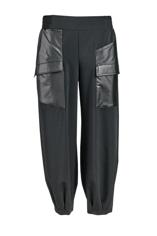 4133 My Soul bukse med skinn imitasjon vid modell