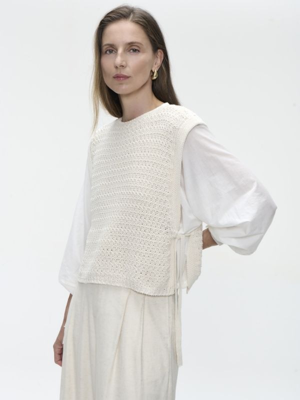 Open cotton vest 2017 fra Jane Lushka